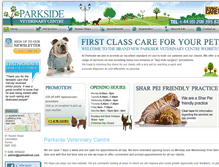 Tablet Screenshot of parksidevet.com